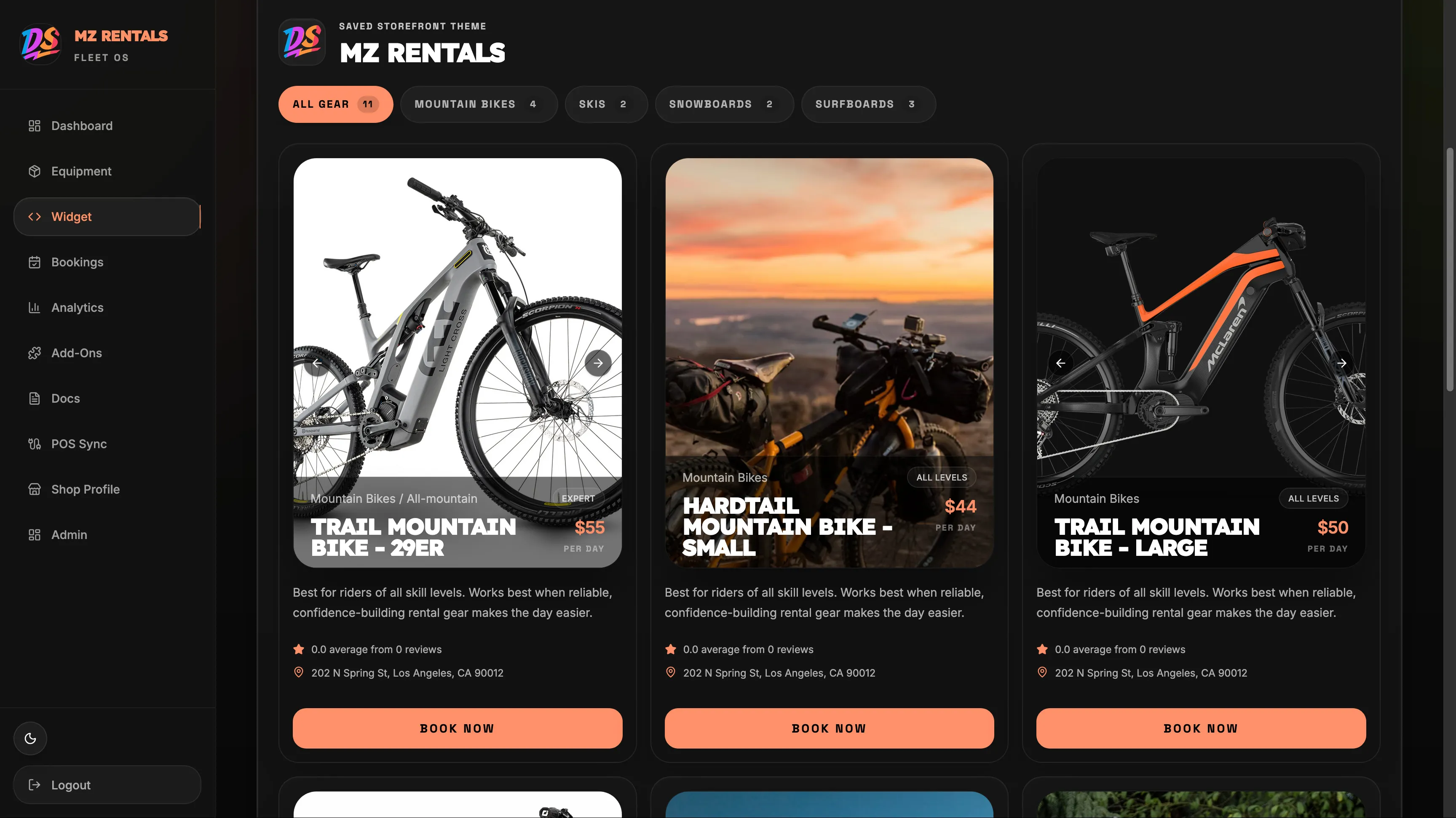 DemoStoke Fleet Ops embeddable booking widget