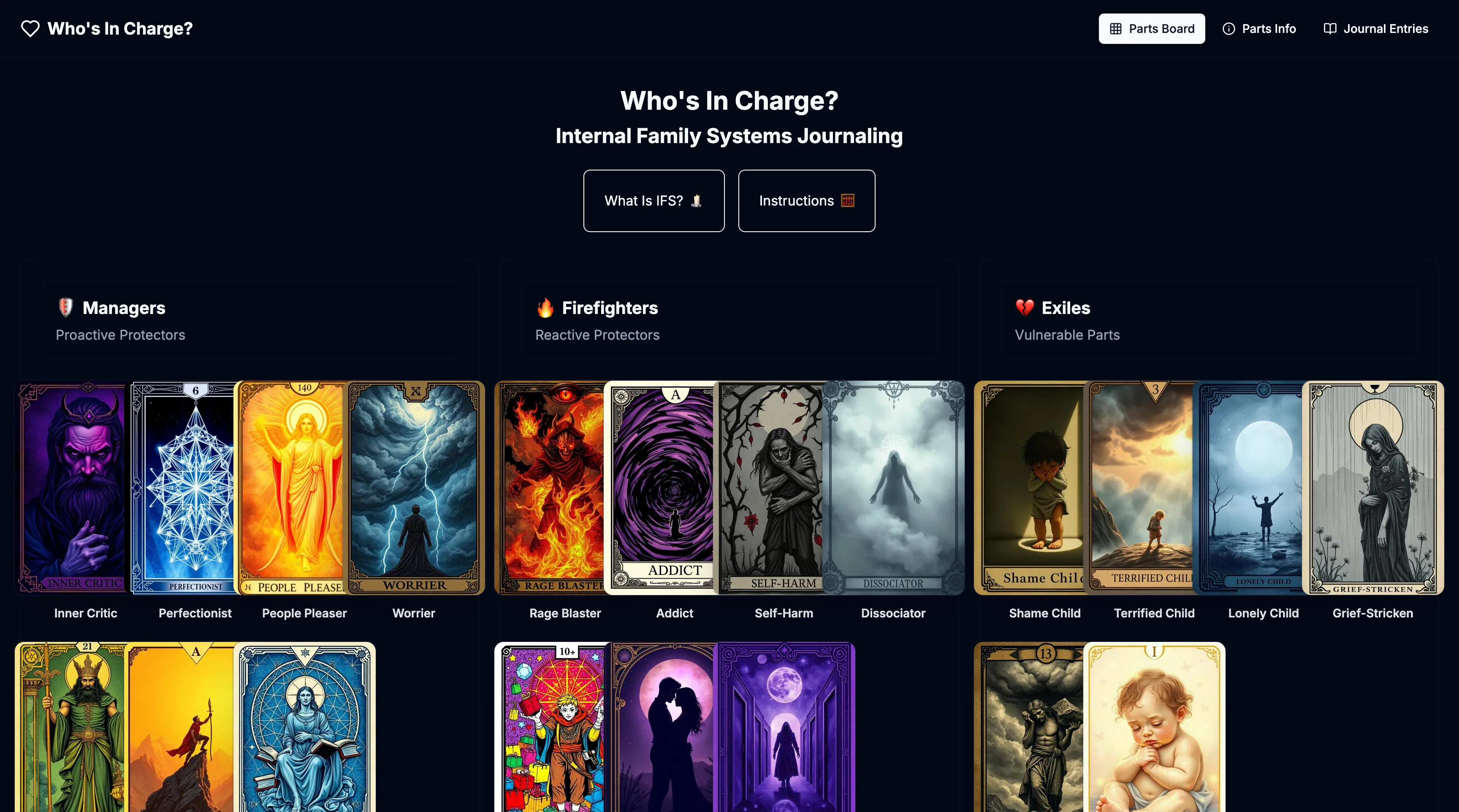 Homepage with primary CTA to start journaling